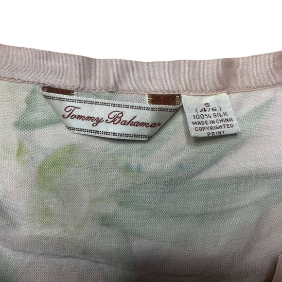 Tommy Bahama Cream and Green Floral Midi Skirt - Picture 4 of 9